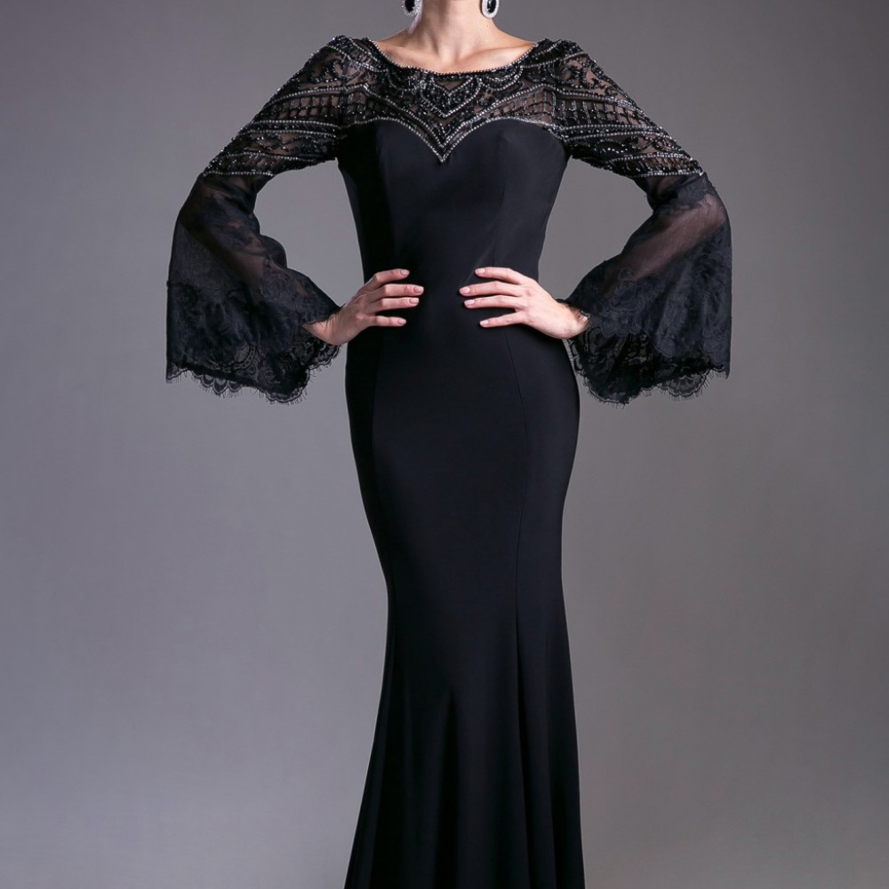 N/A Long Sleeves Mermaid Shape Long Prom Dress CD71435